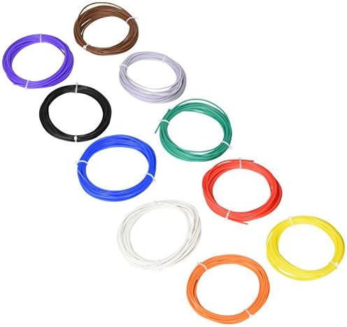 3D Doodler Pen Printer Filament DeWang,1.75mm PCL filament Pack of 10 Different Colors,High-Precision Diameter Filament, Each color 16.4 Feet, total 164 Feet Lengths