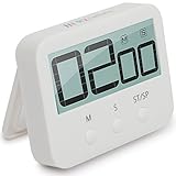 Kitchen Timer, Clear Large Digital Display Loud Alarm and Strong Magnetic Back, Timer for Cooking Baking, Office, Homework, sports & games - Countdown up, Includes Battery