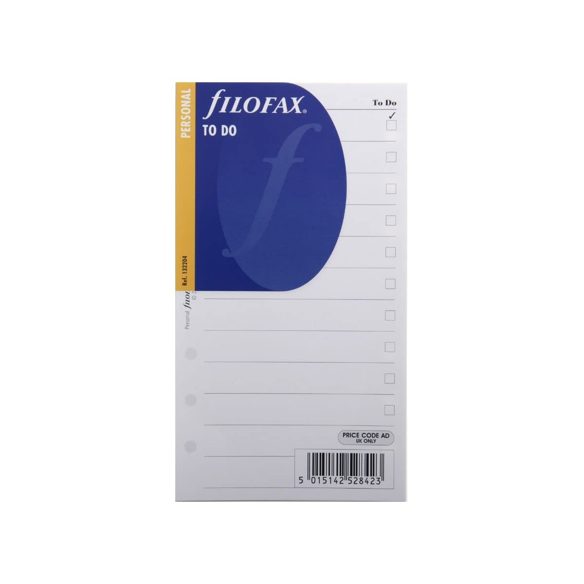 Filofax Personal To Do, White