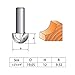 uxcell 3/4-inch Cutting Dia 1/2-inch Steel Shank 2-Flute Carbide Tipped Cove Core Box Router Bit
