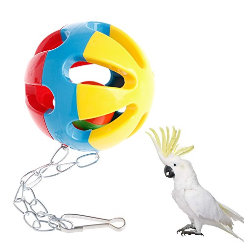 NNDA CO Pet Bird Bites Toys Parrot Chew Ball Swing Cage Hanging Cockatiel Parakeet Chain,7.5cm/2.95inch, 1 Pc
