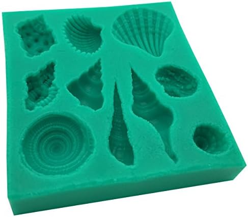Okallo Products Silicone Seashell Mold for Chocolates, Candy, Baking, and More Sea Shells