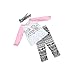 3 Pcs Baby Girls Clothes, Long Sleeve T-Shirt Tops Floral Pants with Headband Pink
