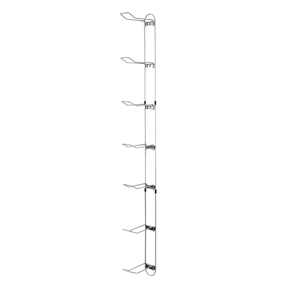 Knape & Vogt John Sterling Sports Rack for Garage, 7-Ball Capacity, Silver, Alloy Steel, 63-1/8"