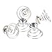 Premium Quality Set of 10pcs Beautiful Silver Coloured Iron Spirals Hair Pins/Slides/Twists/Coils/Curlies/Wedding Brides Hairstyles Decorations With Clear Rhinestones Crystals Gemstones By VAGA®