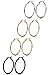 FIBO STEEL 4 Pairs 4 Colors Stainless Steel Small Hoop Earrings for Women Girls Huggie Earrings 25MM