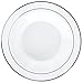 Fineline Settings 15-Piece Silver Splendor with Silver Round China-Like Bowl, 12-Ounce, White