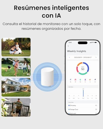 Kit Camara Vigilancia WiFi Exterior 2K Home Hub Mini Lumus