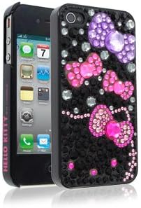 Hello Kitty Rhinestone Case for Apple iPhone 4/4s - Black