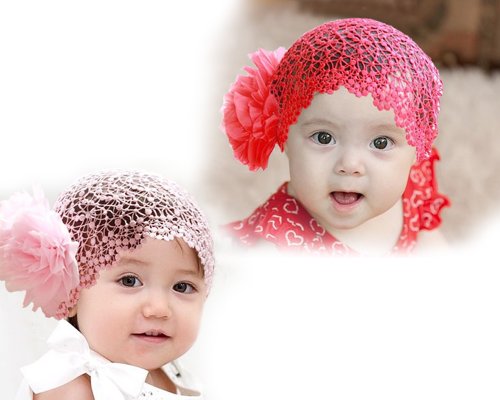 BONAMART ® Baby Girls Kids Toddler Princess Hair Net Bands Hair Netband Lace Accessories Flower Newborn S-L