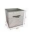 Sodynee Foldable Cloth Storage Cube Basket Bins Organizer Containers Drawers, 6 Pack, Grey Zig Zag Strip