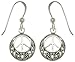 Celtic Knot and Peace Sign Symbol Sterling Silver Hook Earrings