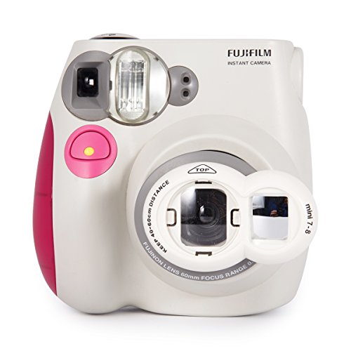 Woodmin Fujifilm Instax Selfie lens Filters with Self-Portrait Mirror for Fuji Mini 8 8+ Mini 9 Mini 7S Instant KT Camera (white)