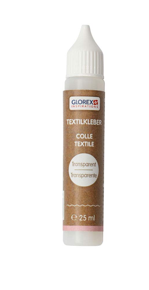 Glorex Textile Glue 25ml Tube Suitable for All Natural and Artificial Fibres, Multicoloured, 25 Ml