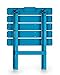 Camco 21036 Large Quick-Folding Adirondack Table, Plastic, Aqua