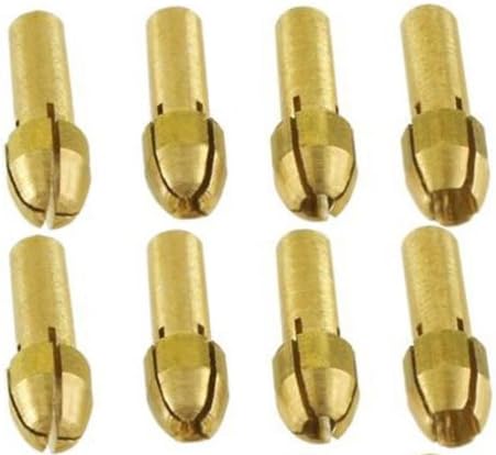 8pc Brass Collet Set Including 1/32" 1/16" 3/32" 1/8" Fits Dremel Rotary Tools