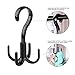 TINKSKY Belt Hanger Scarf Tie Rack Holder Hook for Closet Organizer 360 Degree Rotating (Black(A))