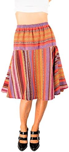 ThaiOnline4u Knee Length Skirts (Medium, Multi)