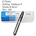Ougar8 Radius 1 2 3 4mm CNC Carbide Milling Cutter 2 Flutes Center Cutting Premium Ball Nose Endmills Finishing End Mill Long Shank Spiral deep Slotting Router Bits Wood Lathe Tools(4pcs)