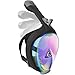 Aleoron - Foldable Full Face Snorkel Mask for Adults and Youth (Women & Men) - Anti Fog Full Face Snorkeling Mask with Action Camera Mount - Dive Mask UV Panoramic 180 Seaview Diving Mask Set