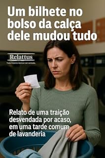 Livro Um bilhete no bolso da calça dele mudou tudo: Relato de uma traição desvendada por acaso, em uma tarde comum de lavanderia.