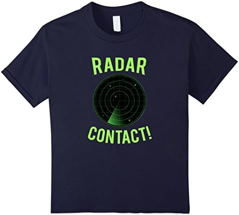 unisex-child Radar Contact air traffic control aviation T-Shirt 12 Navy
