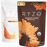 RYZE n Shine Bundle, Mushroom Coffee &amp; Probiotic Creamer, 30 Servings | Medium Roast, 6 Organic Adaptogenic Mushrooms like Lion's Mane, Turkey Tail &amp; Cordyceps