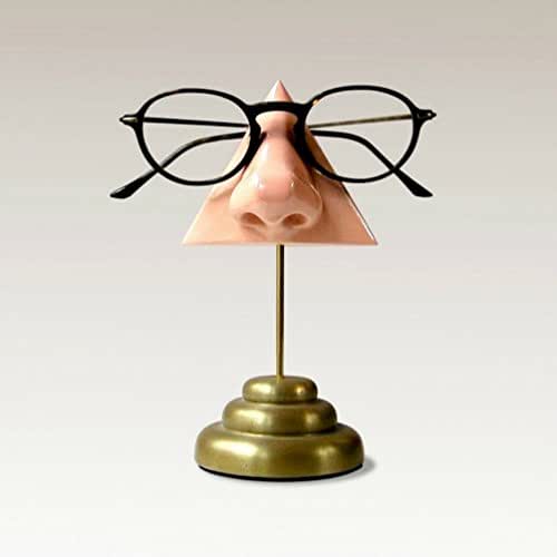 Desktop Eyeglass Holder with Brass Base Handmade