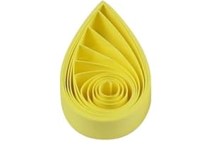 ODETOJOY Quilling Strips 5mm Paper Quilling Set 120pcs Strips 52CM Solid Color Origami Paper DIY Hand Crafts Quilling Paper Strips (Yellow)