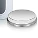 Airtight Window Kitchen Canister, Stainless Steel Canisters Sets with Fingerprint Resistance Lid, Cereal Container Set of 3 (White)