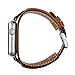 EloBeth Compatible with Apple Watch Bands 38mm 40mm iWatch Series 4 3 2 1 Leather Band Buckle Cuff Wrist Watch Band (38mm & 40mm Cuff Brown)