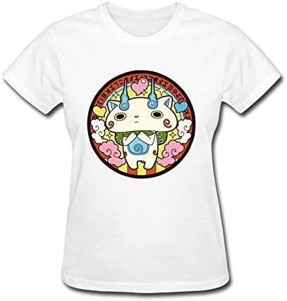 Hoyun Women Yo-Kai Watch Komasan Funny T-shirt White XL
