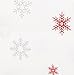 Amazon Brand – Pinzon Cotton Flannel Bed Sheet Set - King, Falling Snowflake Merlot