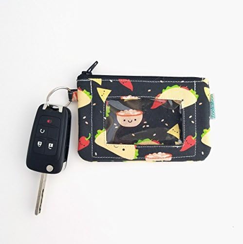 Keychain ID Wallet for Women Taco Handmade