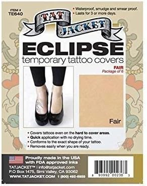 TatJacket Tattoo Cover Up Kit Patch Set Scar Birthmark Concealer in 3 Colours
