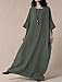 Mordenmiss Women's Bat Sleeve Summer Maxi Dress New (Large, Green)