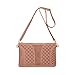 Jiaruo Women Vintage Girls Hollow Out Sling Leather Crossbody Bag Handbag Purse (pink 2)