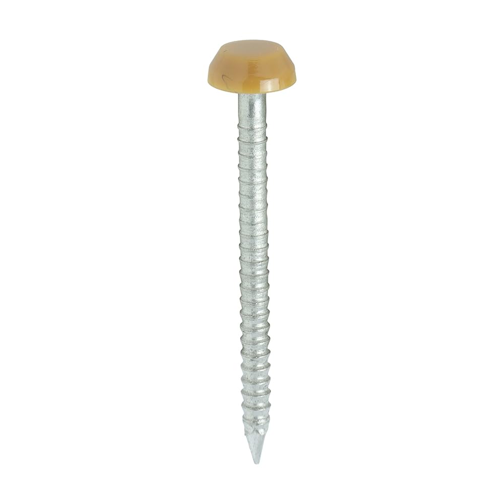 Brown Oak 30mm Poly Top Pins (Pack of 50) UPVC Nails Polymer