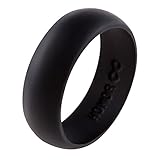 Silicone Wedding Ring by HonorGear, Premium Quality Medical Grade Wedding-Bands for Active Men, Athletes, Engineers, Electricians -183N Tensile Strength, Comfortable Fit & Skin Safe, Non-toxic, Antibacterial, Prevents de-gloving