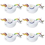Unicorn Drink Pool Floats,Inflatable Unicorn Pool Floating Drink Holder,6 Pack By Pfloat