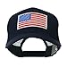 6 Panel Mesh American Flag White Patch Cap - Navy OSFM