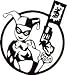 Harley Quinn Batman Bang WHITE Vinyl Car/Laptop/Window/Wall Decal