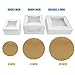 Fit Meal Prep [25 Sets Bakery Boxes with Window 6x6x3 White Cake Box with Gold Board Cardboard Bakery Packaging for Cupcake, Cookies and Pastry, Auto-Popup Treat Box Charcuterie Box for Christmas