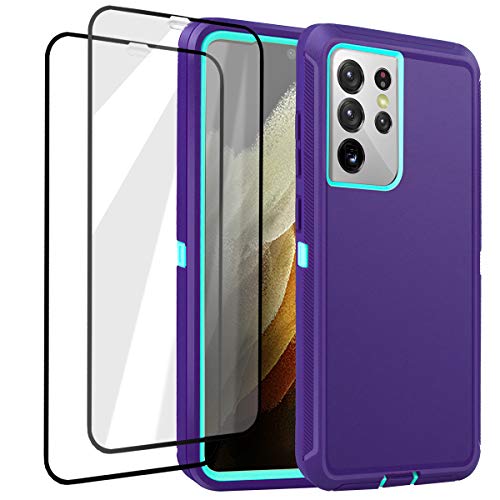AICase for Galaxy S21 Ultra Case with Screen Protector, Heavy Duty Drop