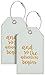 Casmonal Luggage Tags with Full Back Privacy Cover w/Steel Loops (light green 02 pcs set)