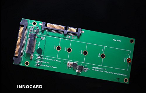 Innocard U.2 (SFF-8639) & SATA 7+15pin to M.2 SSD Adapter / U.2 to M.2 NVMe SSD / SATA to M.2 SSD