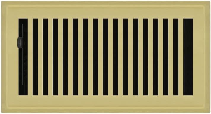 Registers, Grilles & Vents - Polished Brass Plated Steel Contemporary Register for Floor/Wall Use - 4
