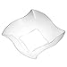 WAVEWARE CLEAR PLASTIC PARTY DISPOSABLE BOWLS | 12 Ounce Hard Square Wedding Soup Bowls, 20 Ct | Elegant & Fancy Heavy Duty Hard Party Supplies Plates for all Holidays & Occasions