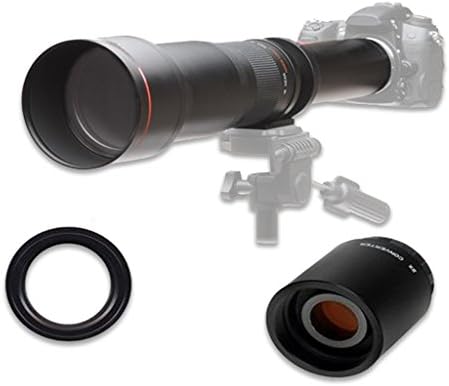 650-1300mm Telephoto Zoom Lens f/8 Manual Telephoto Lens for Sony Alpha A900, A850, A700, A350, A37 and A33 Digital SLR - Black