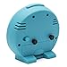JCC Charming Luminous Small Round Handheld Size Non Ticking Quartz Bedside Desk Clock Travel Alarm Clock with Light Night, Snooze Function - Battery Operated (Matte - Blue)
